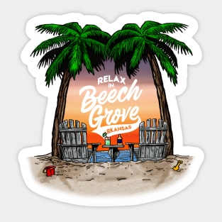 Relax in Beech Grove Sticker